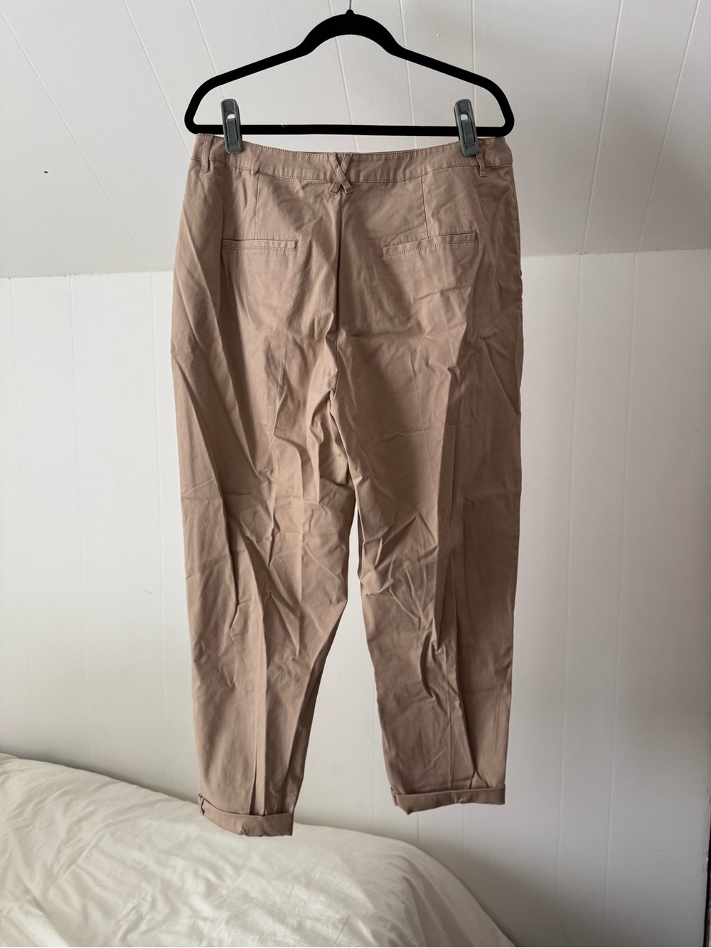 NWT ASOS Design | Women’s Tan Pleated Chino Trousers | Size 12 - Picture 2 of 6